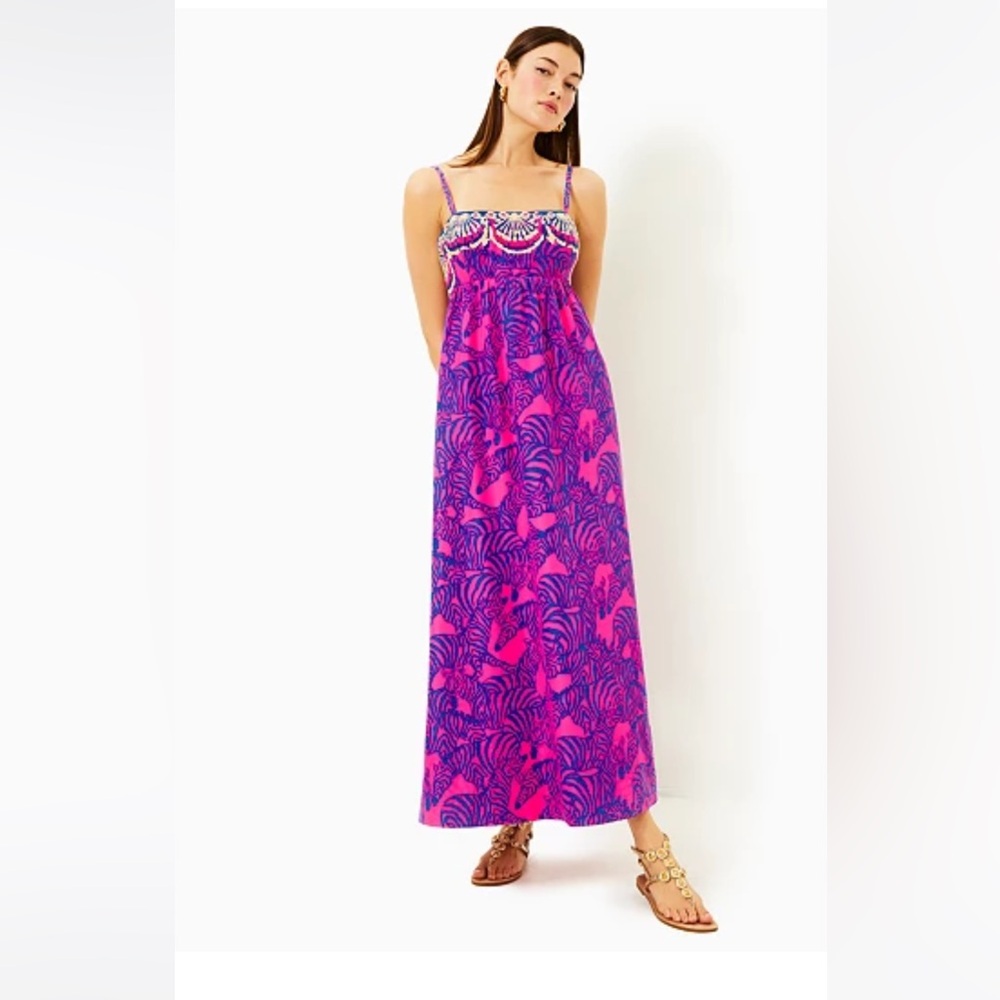 Lilly Pulitzer Pink and Blue Patterned Dress
